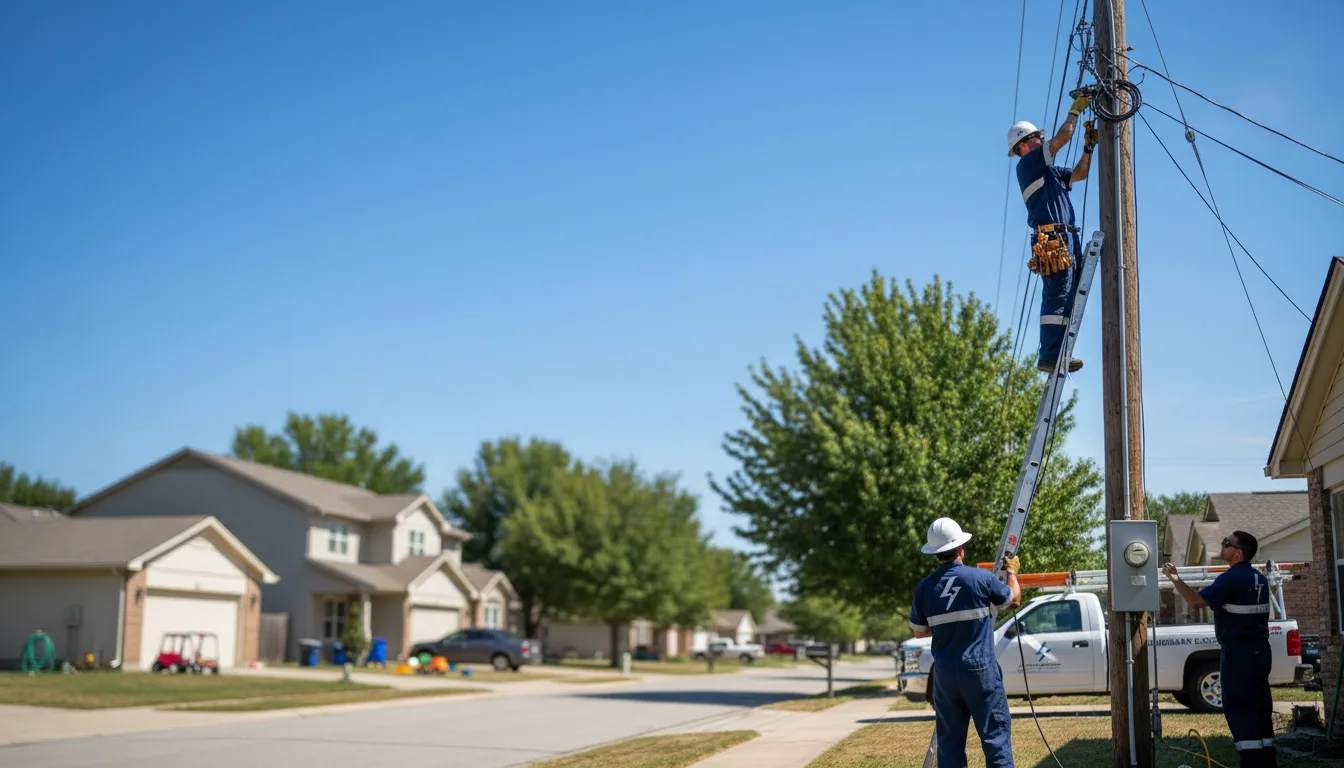 Residential electrician providing installation services in Lockhart, TX